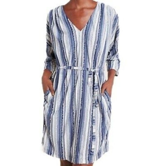 SALE 🛍️ 𝅺Anthropologie PORRIDGE CLOTHING Textured Striped Dress Womens size S - Picture 8 of 8